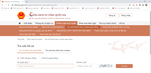 Phạt vi phạm giao thông