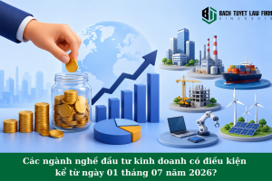 Các ngành nghề đầu tư kinh doanh có điều kiện kể từ ngày 01 tháng 07 năm 2026